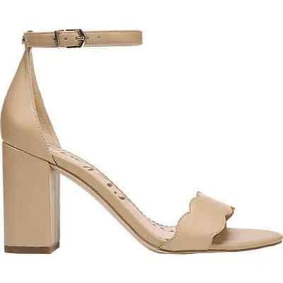 Sam Edelman Odila Scalloped Ankle Block Heel Sandal Size 13 - Picture 1 of 6